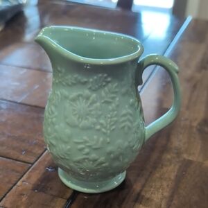 Pioneer Woman Kari Stoneware Mini Julep Syrup Creamer Pitcher 10.8 Oz